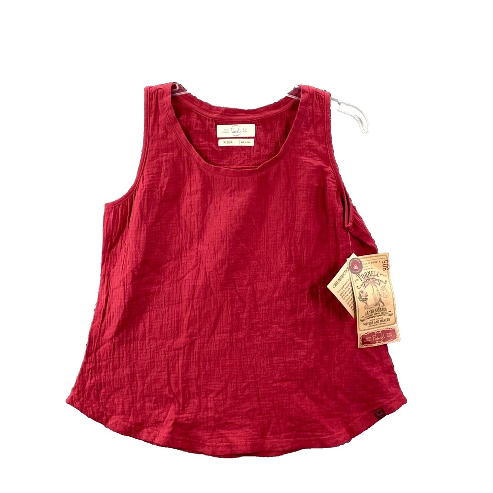 Purnell Santa Barbara Tank Top Womens Medium Organic Cotton Scoop Neck Work Wear